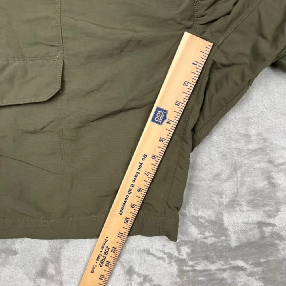 The North‎ Face Mens Cargo Shorts Olive Green Elastic Waist Size XL